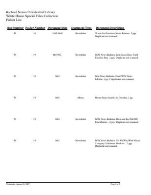 WHSF: Returned, 59-19