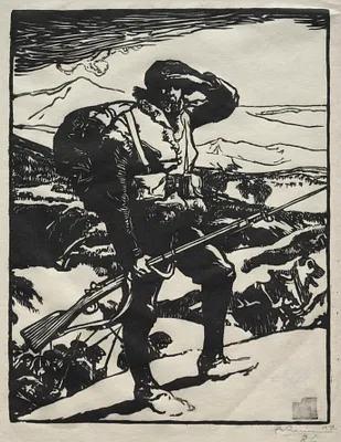 Chasseur Alpin Regardant La Plaine Du Rhin