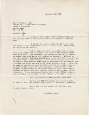Letters Sent to Dr. Frederick B. Flinn, September 10, 1928