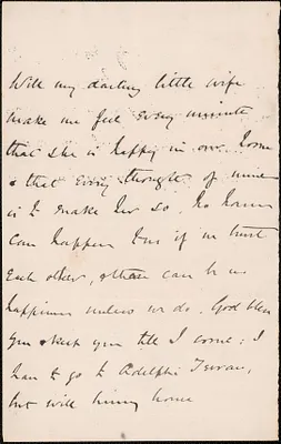 [John Biddulph Martin] autograph note to [Victoria Woodhull Martin], approximately 1883-1897