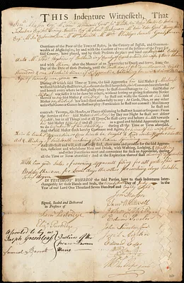 Bezaleel Eddy indentured to apprentice with Thomas Hopkins of Portland, 24 July 1788
