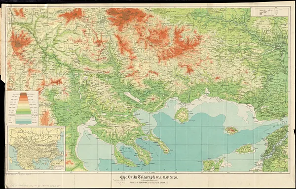 The Daily Telegraph war map no. 20