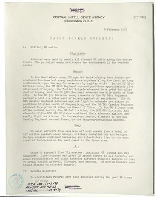 Memorandum, Daily Korean Bulletin