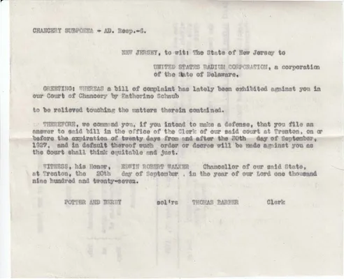 Copies of Court Documents, September 20, 1927