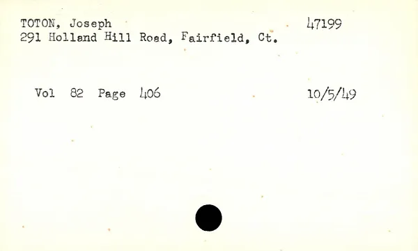 Fairfield County Superior Court, Index to Declarations of Intention, 1906-1963, Toton-Weyerstrass