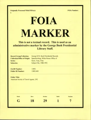 American Society of Travel Agents, 2/92