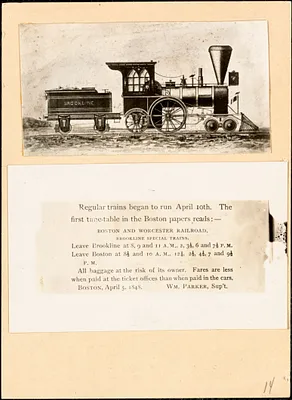 First railroad timetable