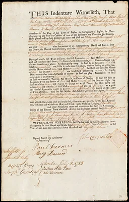 Thomas Corban indentured to apprentice with John Carpenter of Brimfield, 24 June 1783