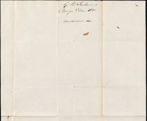 George W. Pickering to George Coffin, 2 December 1850