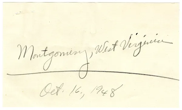 Press Release, Speech of President Harry S. Truman, Montgomery, West Virginia