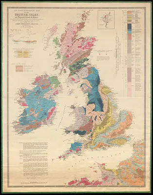 New index geological map of the British Isles, and adjacent coast of France constructed from published documents, communications of eminent geologists, and personal investigation