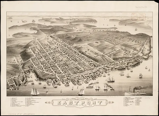 Bird's eye view of Eastport, Washington Co., Maine