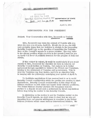 Memorandum from Secretary of State Dean Acheson to President Harry S. Truman