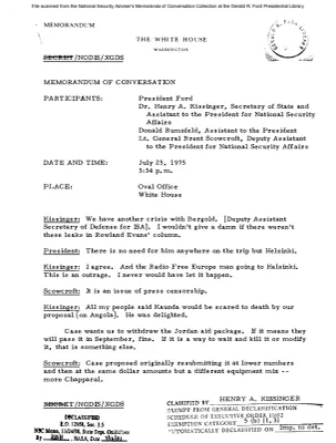 July 25, 1975 - Ford, Kissinger, Rumsfeld