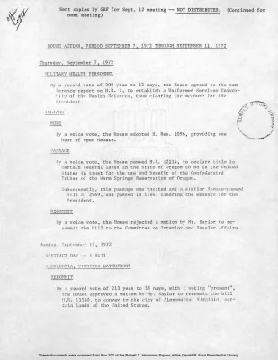 White House - Congressional Leadership Meeting, 9/12/72