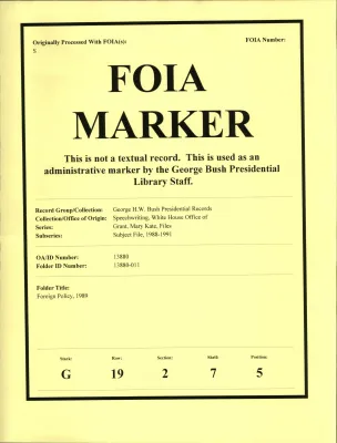 Foreign Policy 1989 [OA 4423]