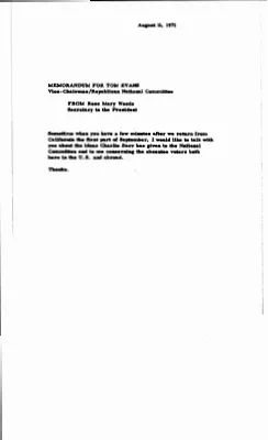 Rose Mary Woods Name/Subject File: Charlie Barr--Absentee Voting