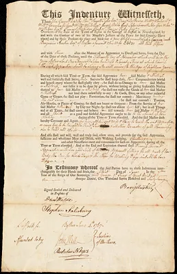 Lydia Gregory indentured to apprentice with Benjamin Austin of Boston, 3 June 1767
