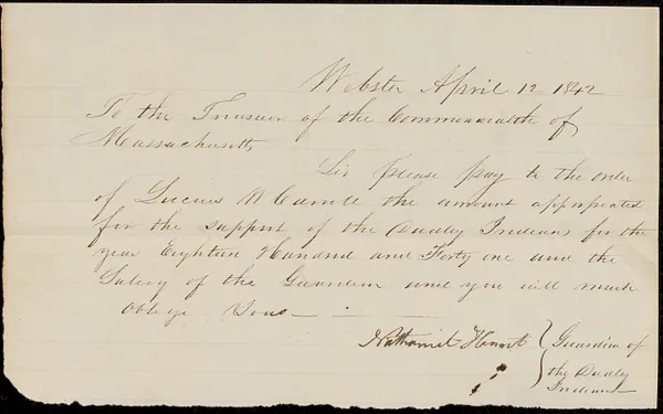 Accounts of Guardians of the Dudley Indians 1841