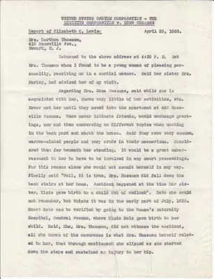 Report, April 25, 1928