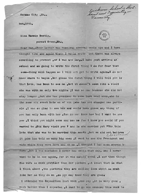 Letter from Mary Martha Truman to Nancy Bentley