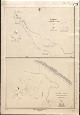 Taputeouea or Drummond's Island, Kingsmill Group ; Peacock's anchorage at Drummond's Island, Kingsmill Group