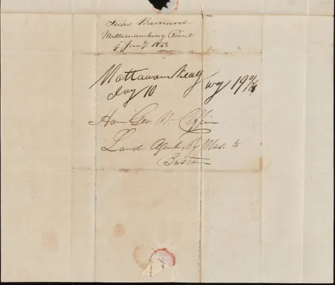 Silas Barnard to George Coffin, 9 January 1843