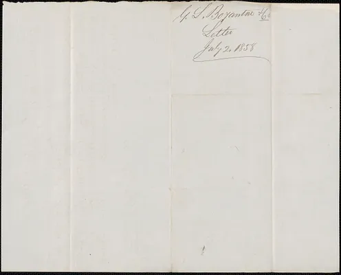 G. L. Boynton to W. A. Harrington, 2 July 1858