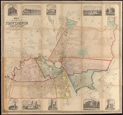 Map of the city of Providence, Rhode Island