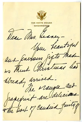 Letter from Bess W. Truman to Victoria Geaney