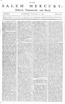 The Salem Mercury: Political, Commercial, and Moral
