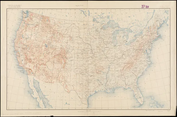 United States contour map