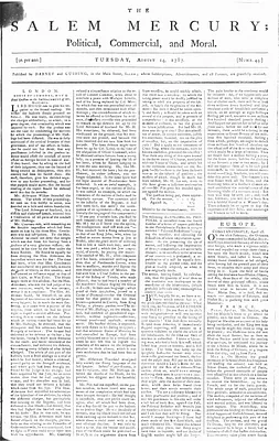 The Salem Mercury: Political, Commercial, and Moral