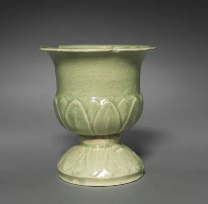 Incense Burner with Lotus Petal Design in Relief