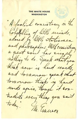 Longhand Note of President Harry S. Truman