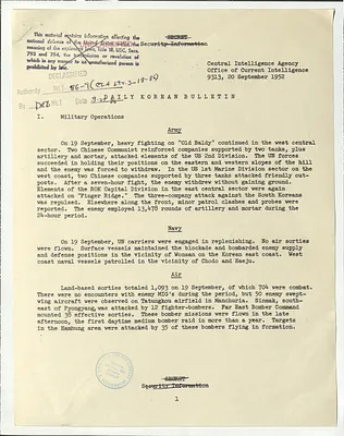 Memorandum, Daily Korean Bulletin