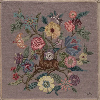 Embroidered Floral Panel