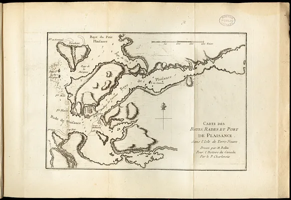 Carte des bayes, rades, et port de Plaisance dans l'isle de Terre-Neuve