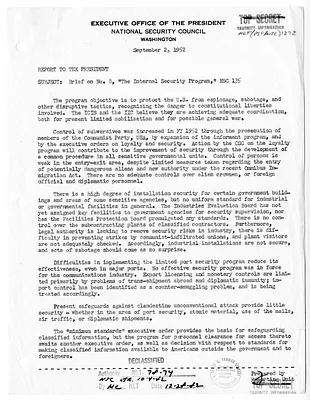 Report to President Harry S. Truman from the National Security Council