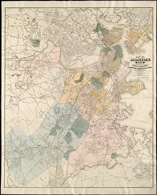 Map of Boston, for 1889