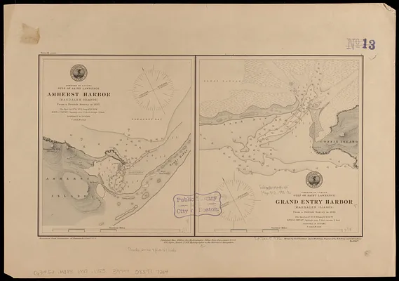 Dominion of Canada, Gulf of Saint Lawrence, Amherst Harbor (Magdalen Islands)
