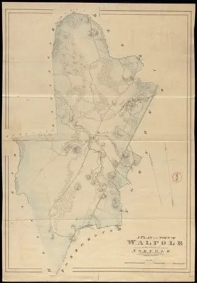 Plan of Walpole made by John G. Hales, dated 1831