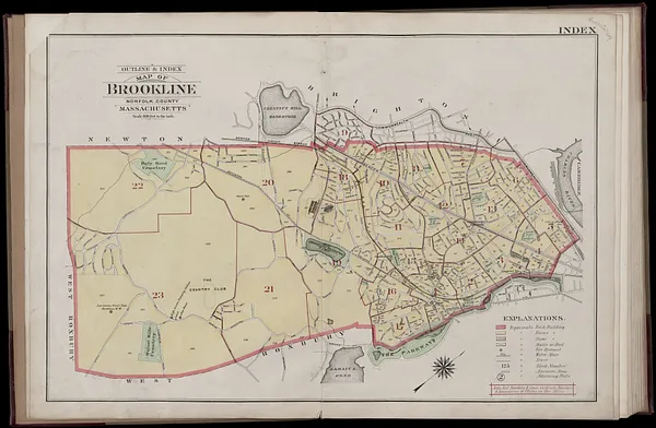 Atlas of the town of Brookline, Norfolk County, Massachusetts