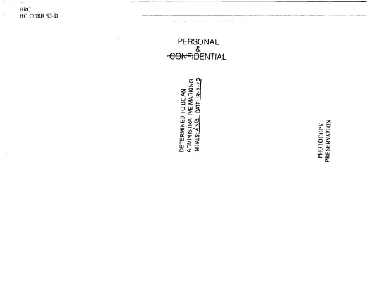 HRC Health Care Correspondence 95 - D
