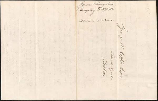 James Rangeley to George Coffin, 21 April 1836