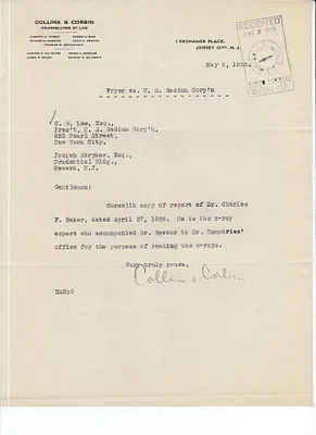 Letters Received to C.B. Lee, Josiah Stryker, May 2, 1928