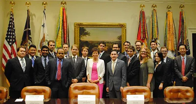 Group Photo of Valerie Jarrett and Presidential Innovation Fellows