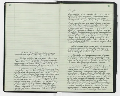 Handwritten journal entry for January 31, 1969