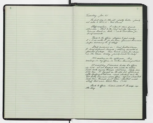 Handwritten journal entry for January 21, 1969