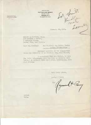 Letters Received to Edward A. Markley [E.A. Markley], February 10, 1930